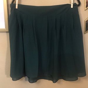 NWT A New Day green gingham above the knee skirt
